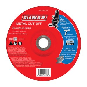 (image for) 7 in. Dia. x 7/8 in. Aluminum Oxide Metal Cut-Off Disc 1