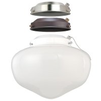 (image for) Schoolhouse Ceiling Fan Light Kit Nickel/Orb/White