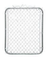 (image for) 48 in. H x 39 in. L Steel Gate Walk Silver