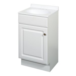 (image for) White Bathroom Vanity 18 in. W x 16 in. D x 35 in. H