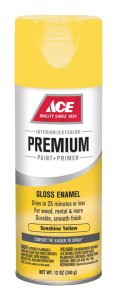 (image for) Premium Gloss Sunshine Yellow Enamel Spray Paint 12 oz.