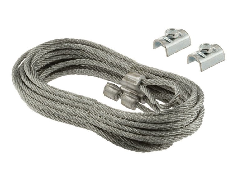 (image for) 104 in. L x 1/8 in. Dia. Carbon Steel Safety Cables