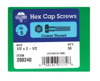 (image for) 1/2 in. Dia. x 2-1/2 in. L Heat Treated Zinc Steel Hex H