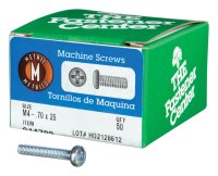 (image for) M4-0.7 x 25 mm L Phillips Pan Head Zinc-Plated Steel Met