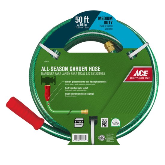 (image for) 5/8 in. D X 50 ft. L Medium Duty Garden Hose