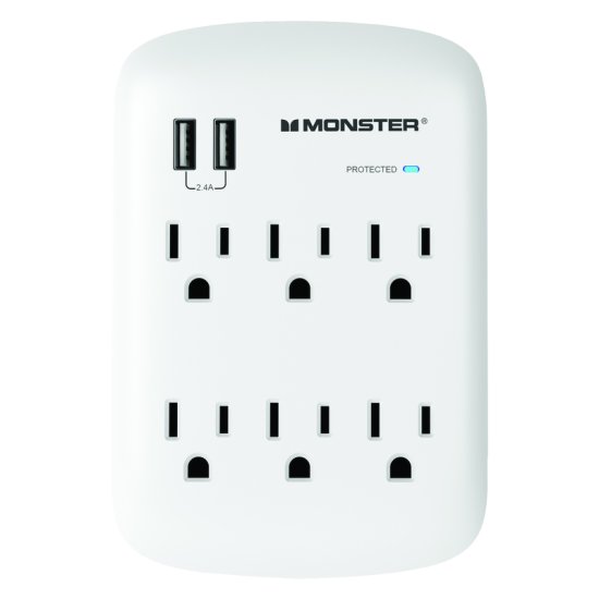 (image for) 6 outlets Surge Protector White 1200 J
