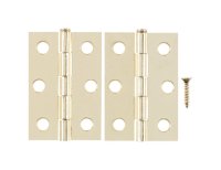 (image for) 2.75 in. W x 2-1/2 in. L Bright Brass Brass Narrow Hinge 2 p