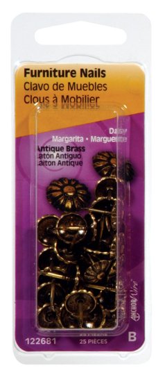 (image for) No. 64 Antique Brass Brass Furniture Nails 25 pk
