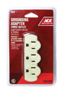(image for) Grounded 3 outlets Adapter 1 pk