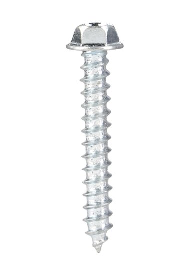 (image for) No. 12 x 1-1/2 in. L Slotted Hex Head Zinc-Plated Steel