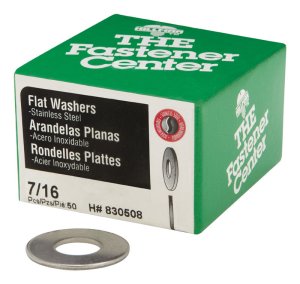 (image for) Stainless Steel 7/16 in. Flat Washer 50 pk