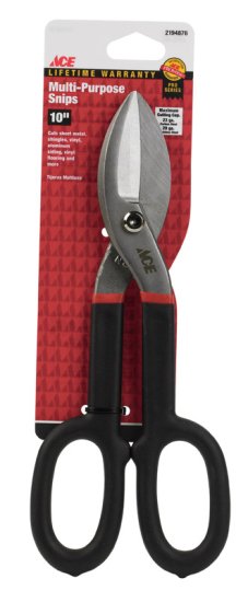 (image for) Ace 10 in. Drop Forged Steel Style Multi-Purpose Snips 29 Ga.