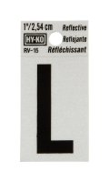 (image for) 1 in. Reflective Black Vinyl Self-Adhesive Letter L 1 pc.