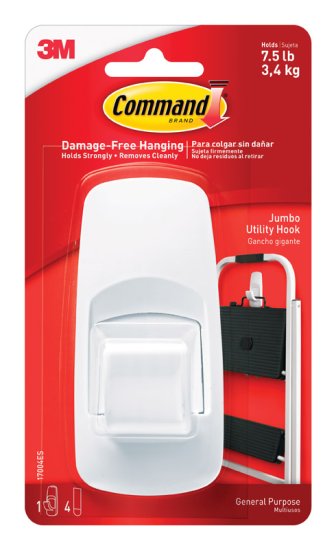 (image for) Command Jumbo Plastic Hook 4-1/4 in. L 1 pk