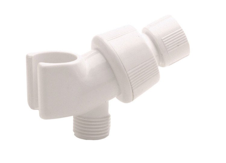 (image for) White Plastic Shower Arm Mount