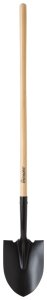 (image for) Steel 8 in. W x 56.75 in. L Round Point Shovel Wood Ha