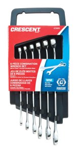 (image for) Crescent 12 Point Metric Combination Wrench Set 9.5 in. L 6 pk