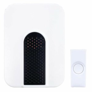 (image for) Black/White Plastic Wireless Door Chime Kit