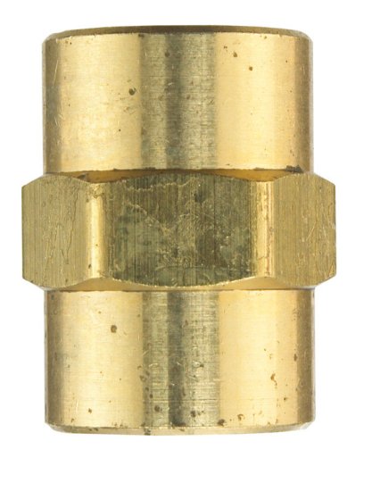 (image for) 1/2 in. FPT x 1/2 in. Dia. FPT Yellow Brass Coupling