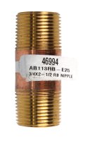 (image for) 3/4 in. MPT x 3/4 in. Dia. x 2-1/2 in. L MPT Brass Nipple