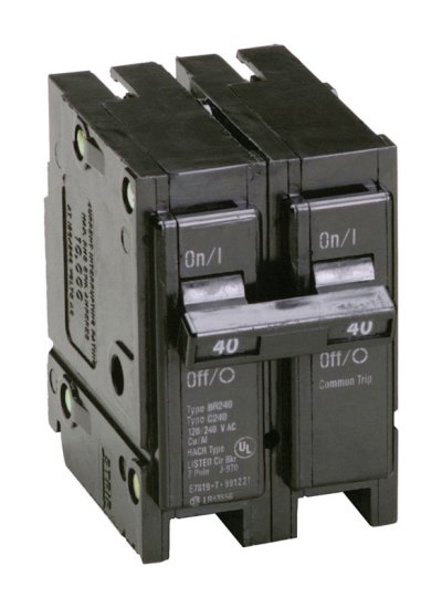 (image for) 40 amps Plug In 2-Pole Circuit Breaker