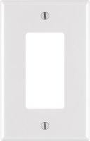 (image for) White Decora MIDI 1 gang Nylon GFCI/Rocker Wall Plate 1 pk