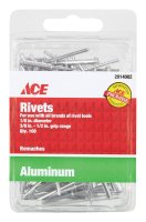 (image for) 1/8 in. Dia. x 1/2 in. Aluminum Rivets Silver 100 pk