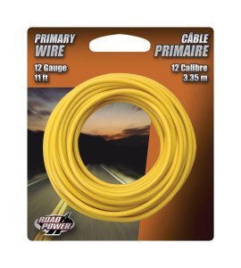 (image for) 11 ft. 12 Ga. Primary Wire Yellow