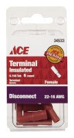 (image for) Insulated Wire Female Disconnect Red 6 pk