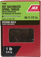 (image for) 8D 2-1/2 in. Deck Steel Nail Flat 1 lb.