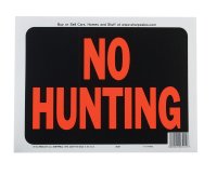 (image for) Hy-Glo English Black Informational Sign 8.5 in. H x 12 in.