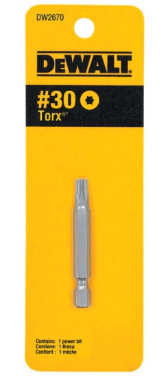 (image for) Torx T30 in. x 2 in. L Screwdriver Bit Heat-Treated Steel