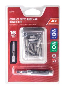 (image for) Phillips/Square #2 x 3 in. L Drive Guide Bit Set Multi-Mater