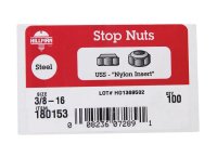 (image for) 3/8 in. Zinc-Plated Steel USS Nylon Lock Nut 100 pk