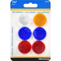 (image for) Hillman Round Assorted Reflectors 6 pk