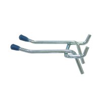 (image for) Zinc Plated Silver Steel 4 in. Peg Hooks 2 pk