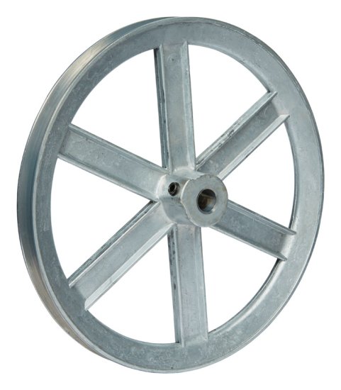 (image for) 10 in. Dia. Zinc Single V Grooved Pulley