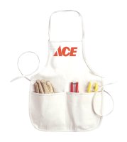 (image for) Heavy Duty 4 pocket Cotton Bib Apron White 1 pk