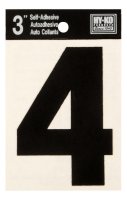 (image for) 3 in. Black Vinyl Self-Adhesive Number 4 1 pc.