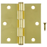 (image for) Ace 3-1/2 in. L Satin Brass Residential Door Hinge 3 pk
