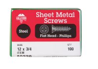 (image for) No. 12 x 3/4 in. L Phillips Flat Head Zinc-Plated Steel