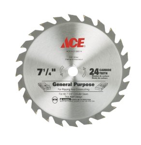 (image for) 7-1/4 in. Dia. x 5/8 in. Carbide Tipped Circular Saw Blade 24 t