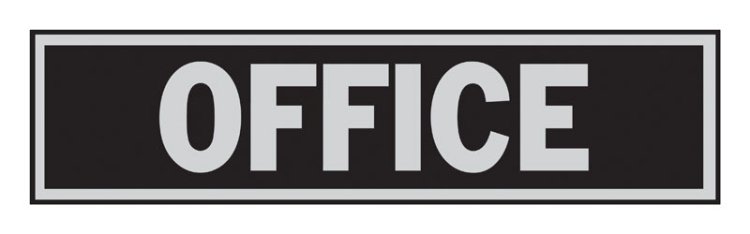 (image for) English Black Informational Sign 2 in. H x 8 in. W