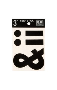(image for) 3 in. Black Vinyl Self-Adhesive Special Character Symbols
