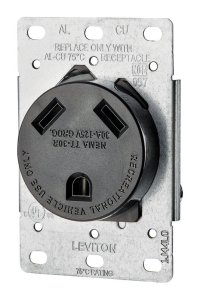 (image for) 30 amps 125 volt Black Outlet TT-30R 1 pk