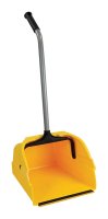 (image for) Quickie Yellow Plastic Stand-Up Long Handled Dust Pan