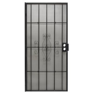 (image for) Precision 81-3/4 in. H x 36 in. W Regal Black Steel Security Doo