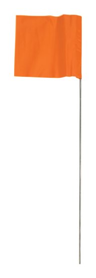 (image for) 21 in. Orange Marking Flags Polyvinyl 100 pk