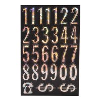 (image for) 2 in. Silver Vinyl Self-Adhesive Number Set 0-9 1 pc.