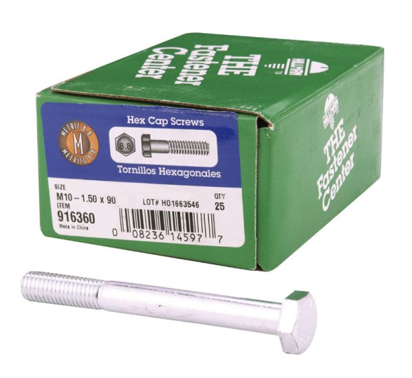 (image for) M10-1.50 mm Dia. x 90 mm L Heat Treated Steel Hex Head C